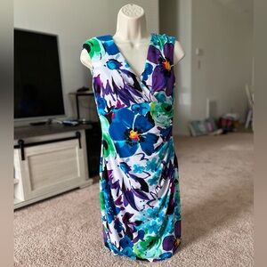 Vintage Ralph Lauren Multicolor Floral Dress size 4 P